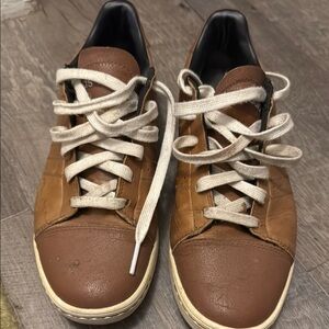 Adidas golf shoes. Men's Brown Leather Sneakers